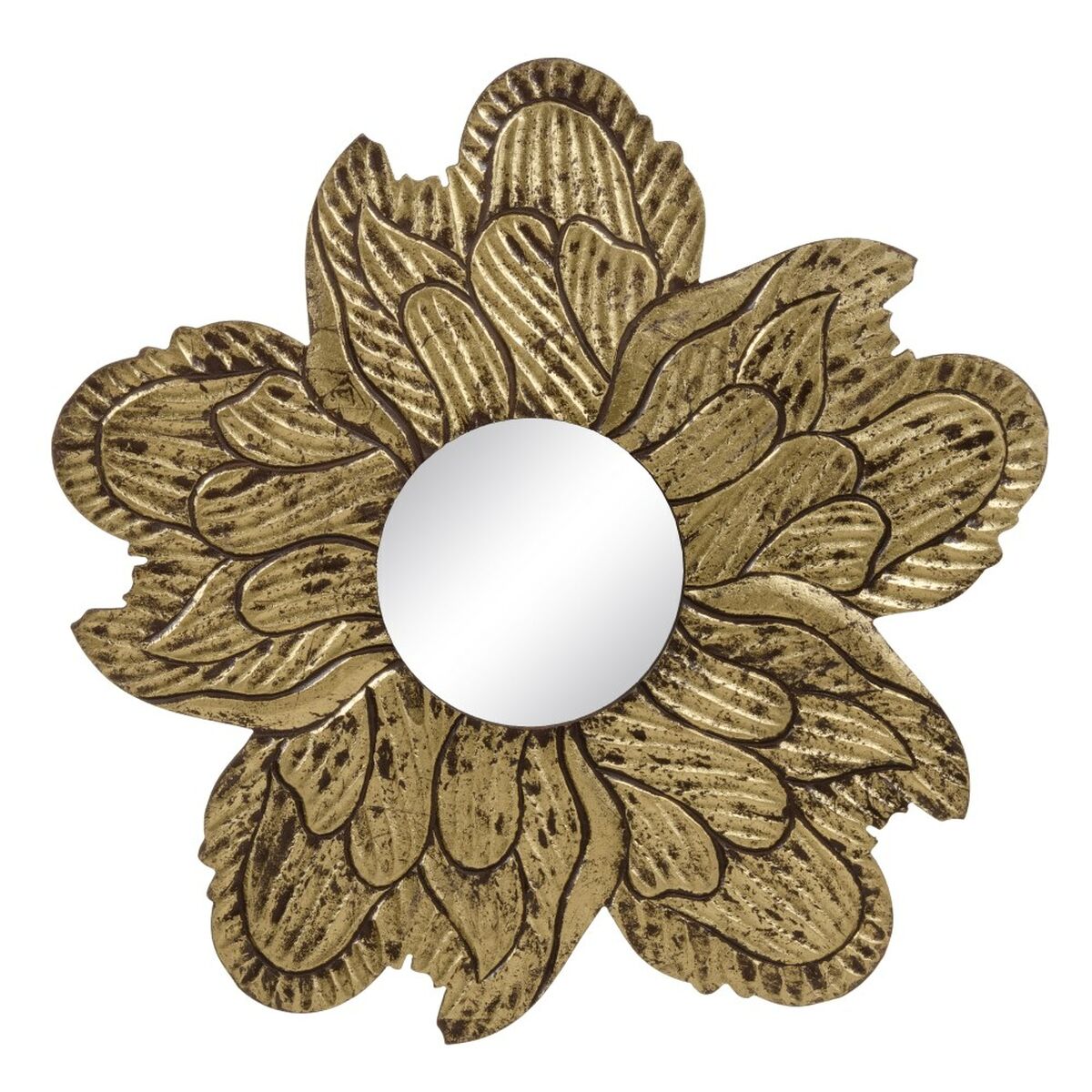 Espelho de parede 80 x 1,75 x 80 cm Dourado DMF